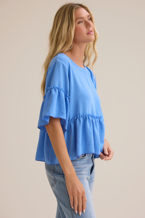 Jackie Ruffle Sleeve Top Detail 3 - Altar'd State