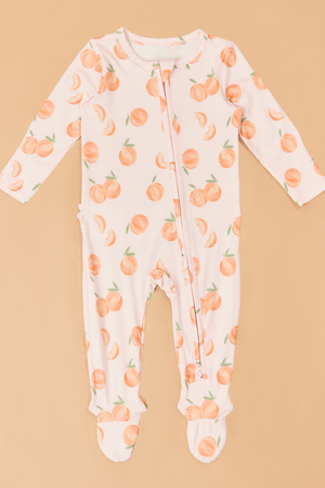 Sweet Peach Ruffle Back Footie - Altar'd State - 