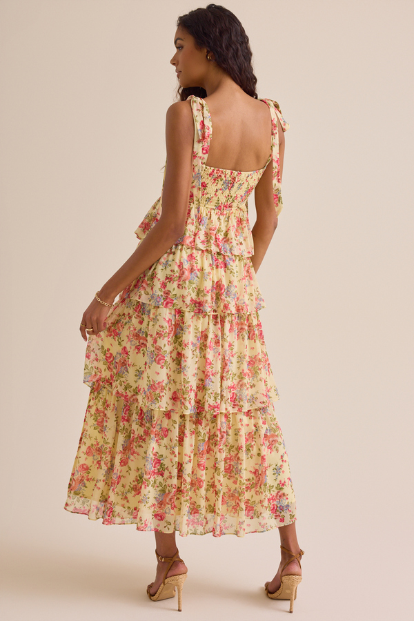 Vivian Floral Maxi Dress Detail 4 - Altar'd State