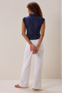 Lilianna Button Up Dot Top Detail 3 - Altar'd State