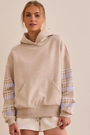 Crunchtime Plaid Patch Hoodie - Altar'd State - 