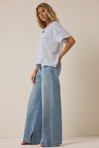 Foster Stripe Crew Tee Detail 4 - Altar'd State