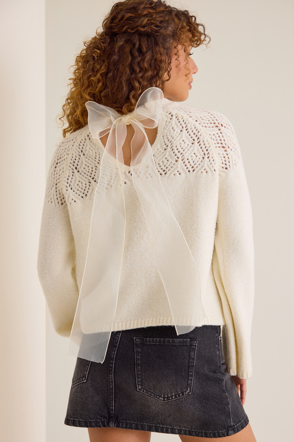 Katalina Bow Back Sweater Detail 6 - Altar'd State