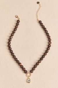 Beaded Bezel Charm Necklace Detail 2 - Altar'd State