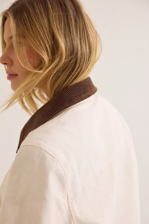 Jacee Canvas Button Down Barn Jacket - Altar'd State - 