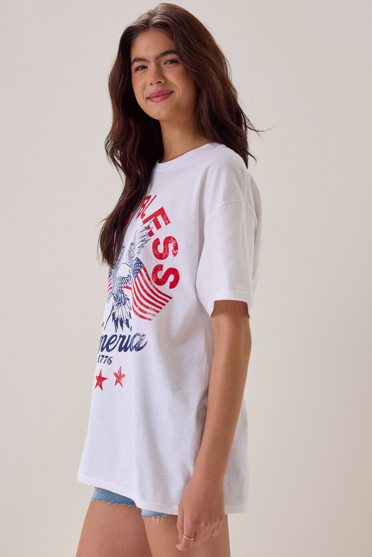 God Bless America Oversized Tee