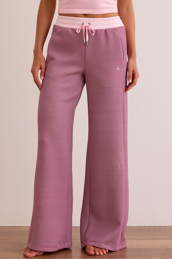 Supersoft Striped Wide Leg Pant Detail 3 - Altar'd State
