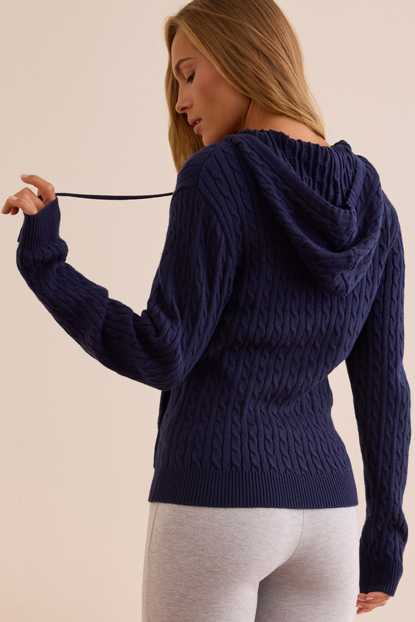 Dynamic Knit Zip-Up Jacket Detail 5 - Altar'd State
