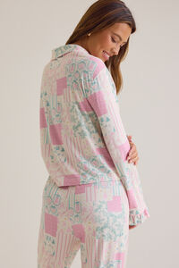 Angelina Patchwork Lounge Top Detail 7 - Altar'd State