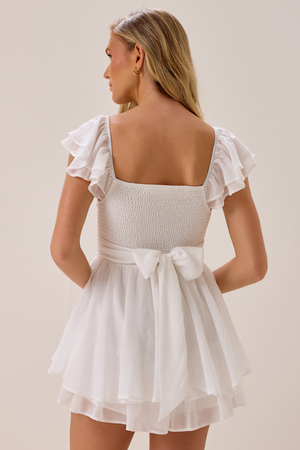 Lainey Double Layer Texture Romper - Altar'd State - 