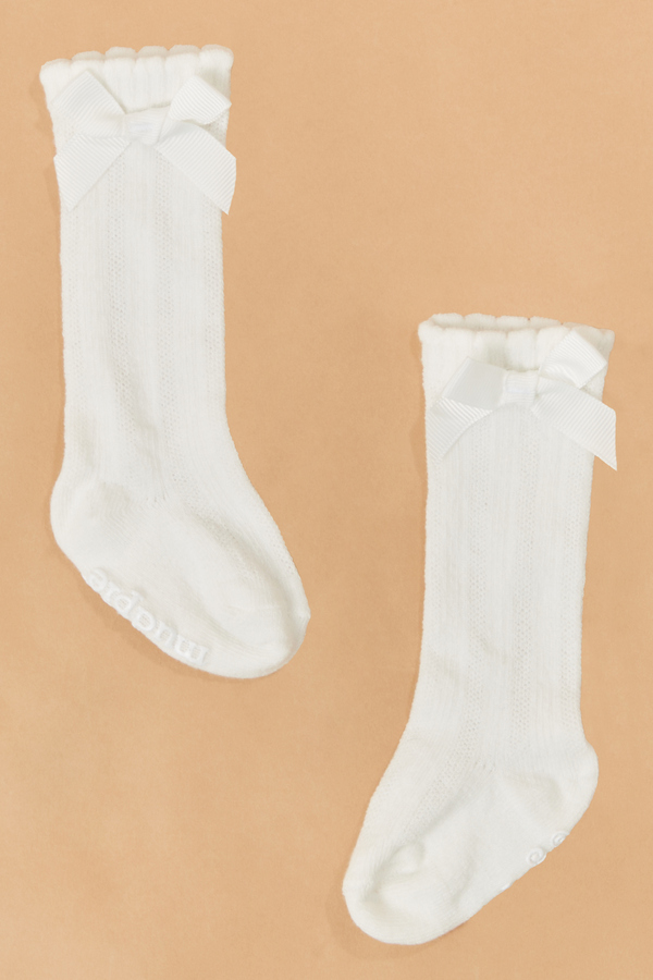 Bella Bow Knee High Socks by Mudpie - Altar'd State