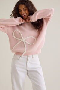 Briar Braided Bow Mama Sweater Detail 2 - Altar'd State