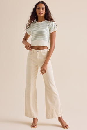 Aliyah Striped Knit Top - Altar'd State - 