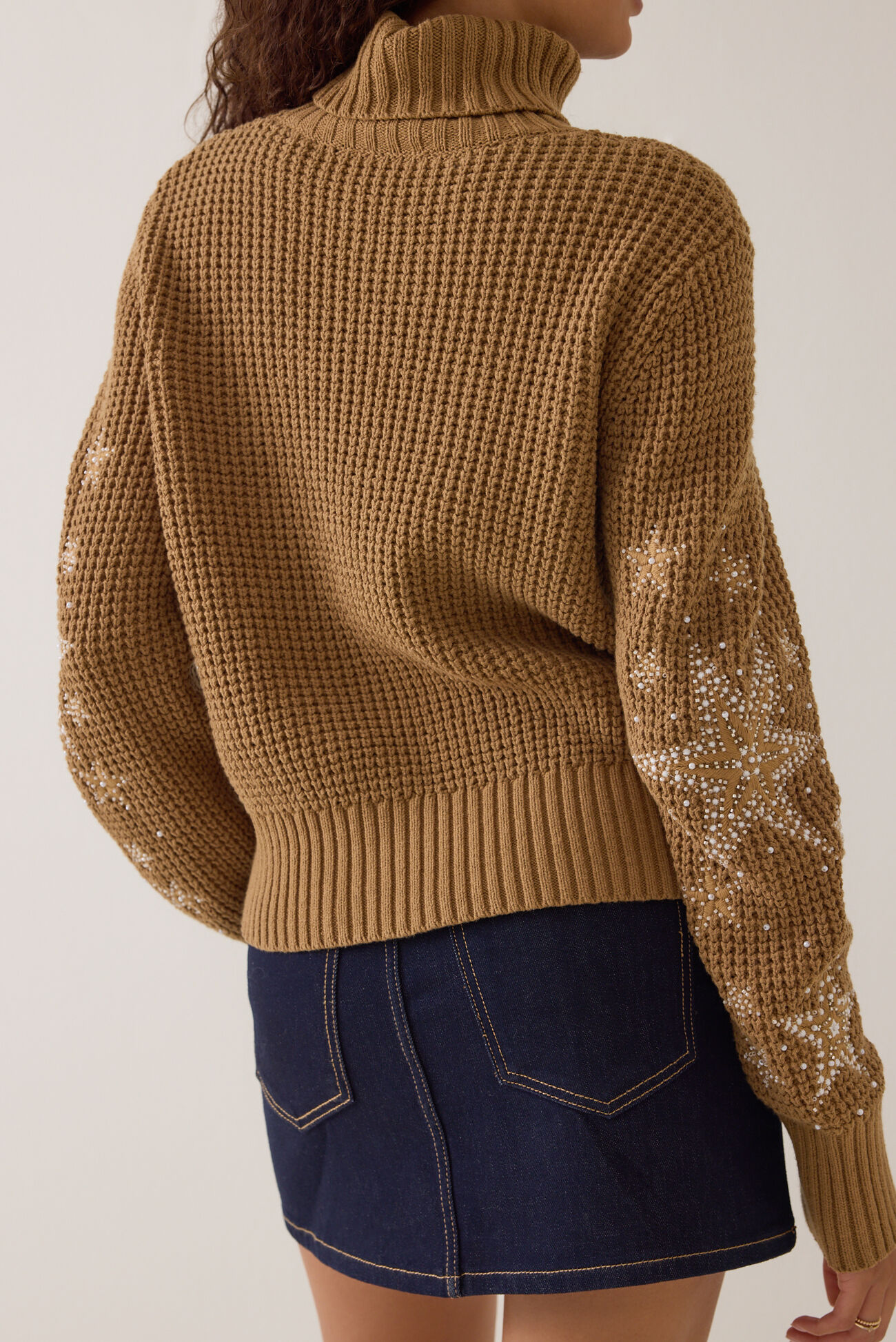 Sedona Star Sleeve Turtle Neck Sweater