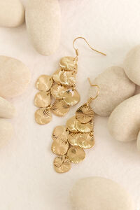 18K Gold Textured Dangle Earrings - Altar'd State