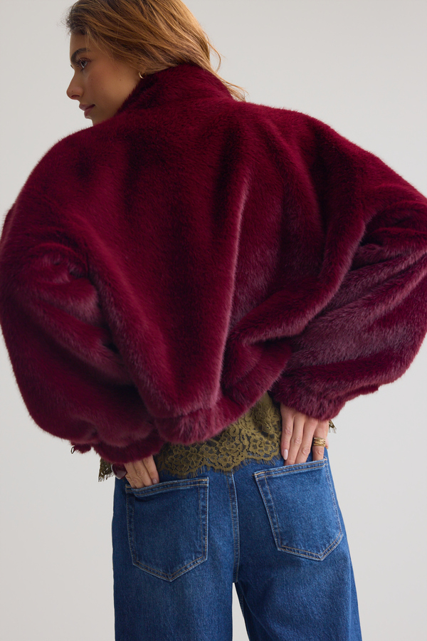 Jo Faux Fur Jacket Detail 4 - Altar'd State