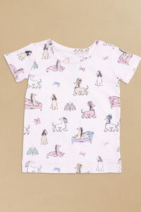 Fancy Dog Short Sleeve Lounge Set Detail 3 - Altar'd State