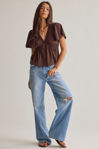 Nia Crochet Babydoll Tee - Altar'd State