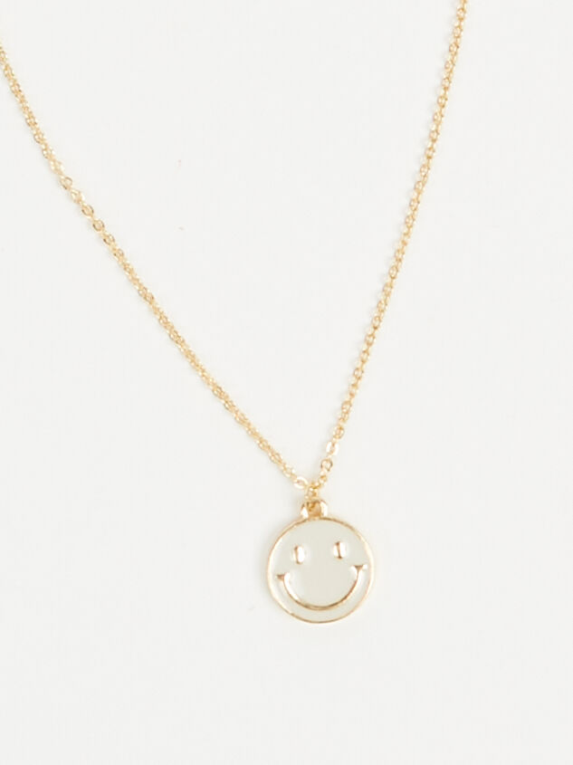Enamel Smiley Face Necklace | Altar'd State
