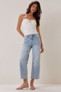Brooklyn Embellished Straight Leg Jeans - Altar'd State