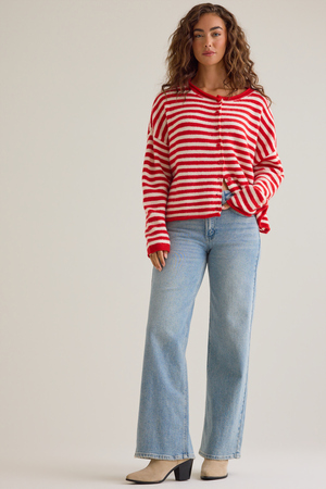Madeline Striped Cardigan - Altar'd State - 
