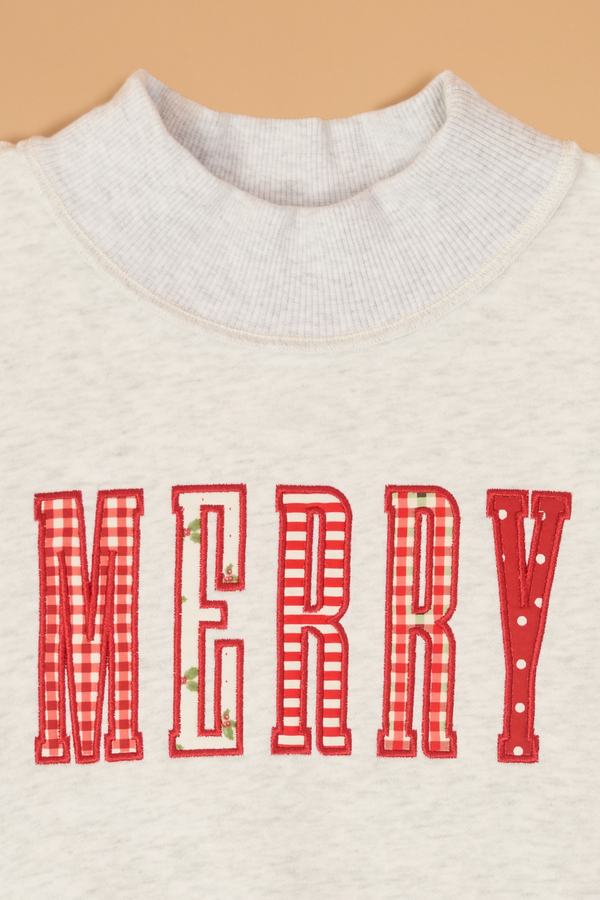 Merry Patch Embroidery Kids Pullover Detail 2 - Altar'd State