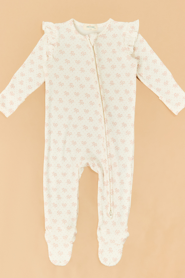 Vintage Mini Bows Ruffle Footie - Altar'd State