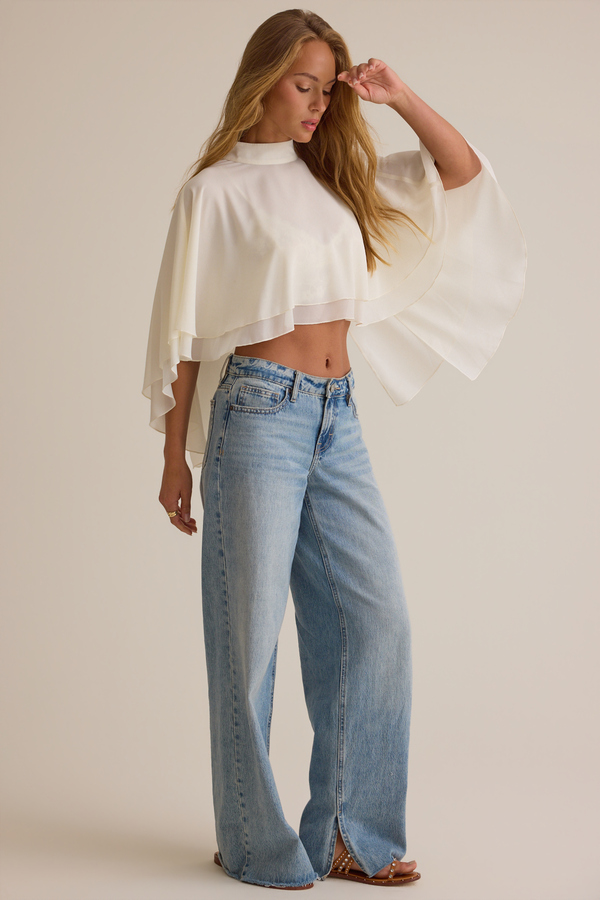 Alina Tie Neck Cape Detail 5 - Altar'd State