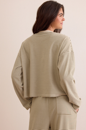 Weekend Stripe Lounge Top - Altar'd State - 