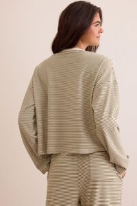 Weekend Stripe Lounge Top Detail 4 - Altar'd State