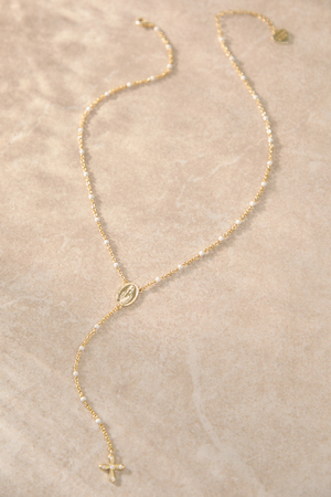 Beaded Cross Y Necklace - Altar'd State - 
