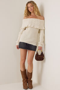 Kerrington Off-The-Shoulder Sweater Detail 3 - Altar'd State
