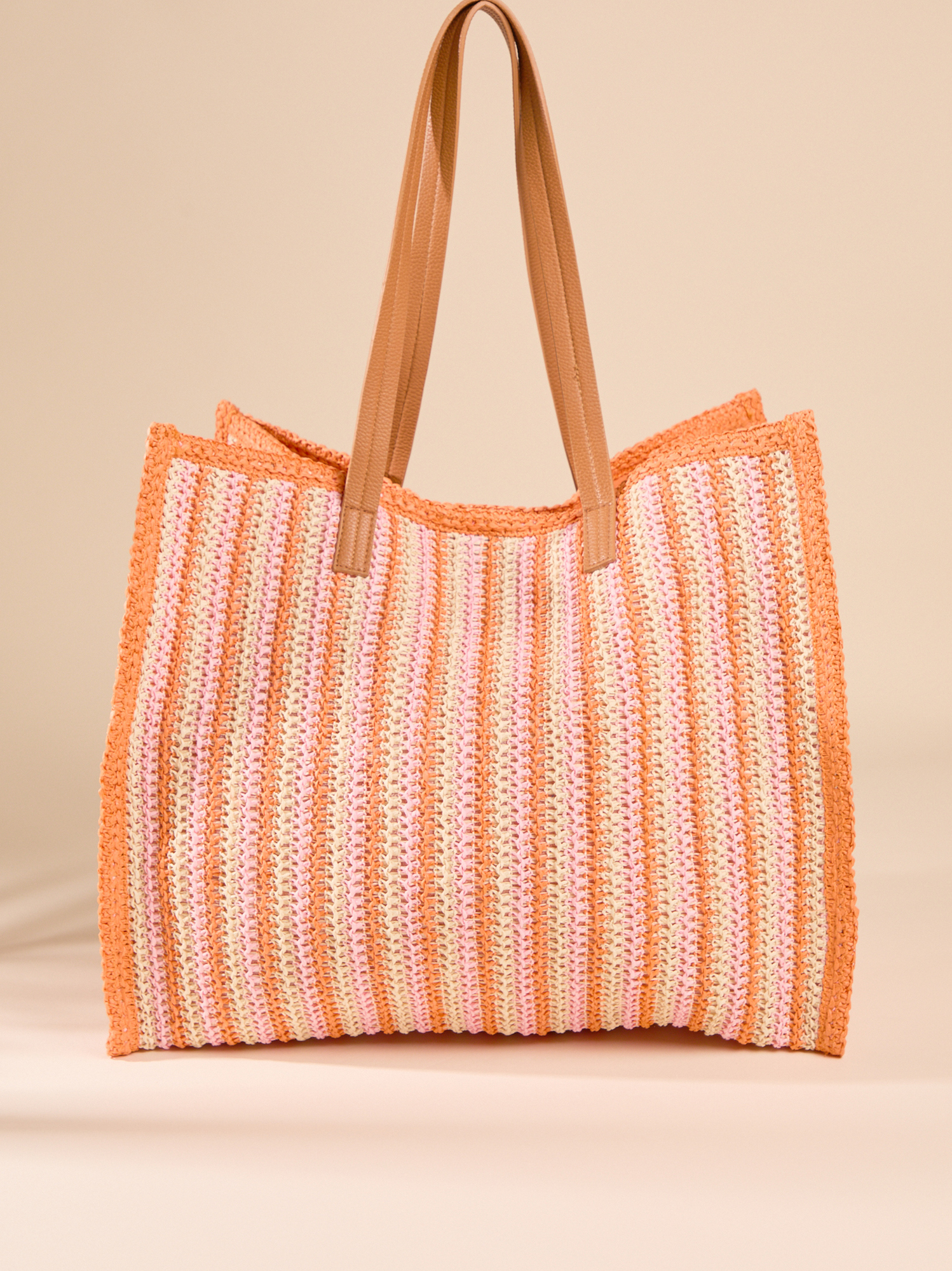 【ORANGE】GETAWAY D【美品】 Sunkissed Stripe Tote in Orange Multi | Altar'd State
