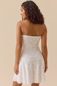 Clarice Lace Mini Dress in White | Altar'D State