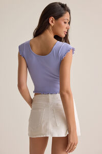 Ellia Ribbed Short Sleeve Cami Detail 5 - Altar'd State