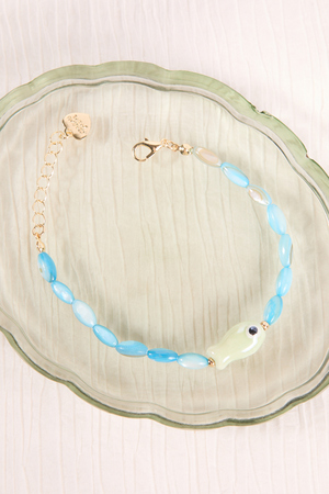 Turq Coastal Fish Charm Bracelet - Altar'd State - 