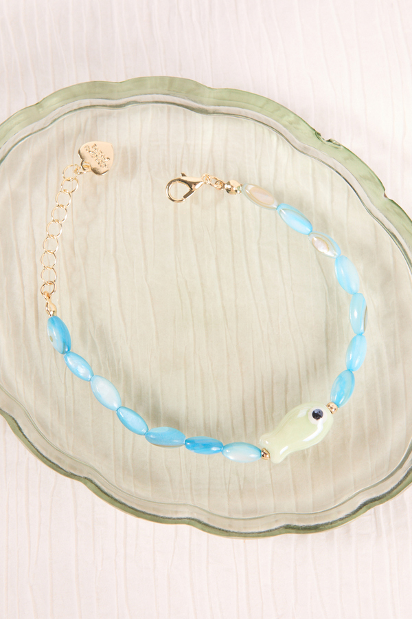 Turq Coastal Fish Charm Bracelet - Altar'd State
