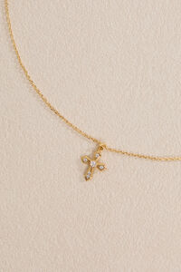 18K Gold Dylan Cross Chain Necklace - Altar'd State