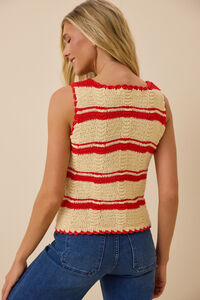 Regan Striped Crochet Tank Detail 4 - Altar'd State