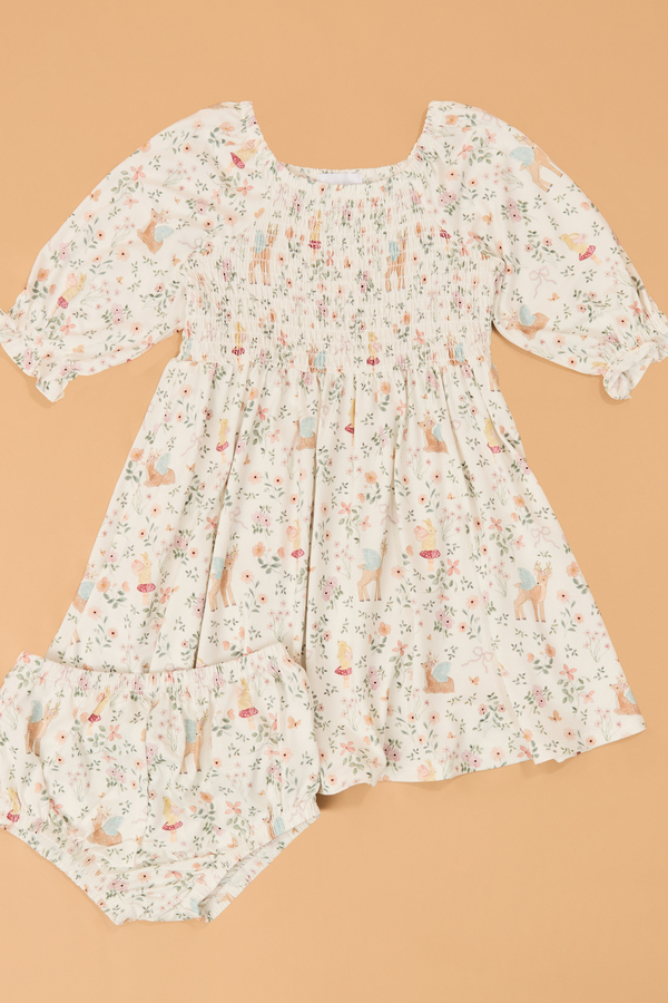 Enchanted Forest Smocked Dress - Altar'd State