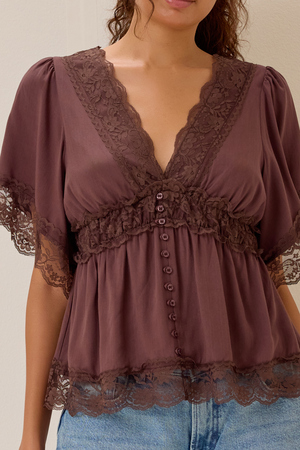 Evanelle Lace Babydoll Top - Altar'd State - 