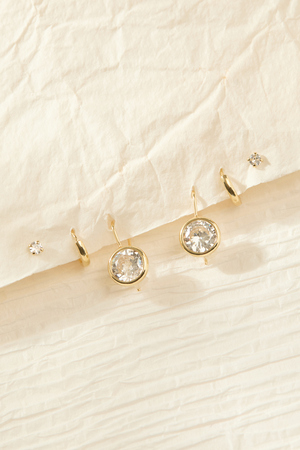 Bezel Mini Earring Set - Altar'd State - 