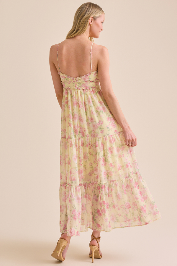 Kezia Floral Maxi Dress Detail 4 - Altar'd State