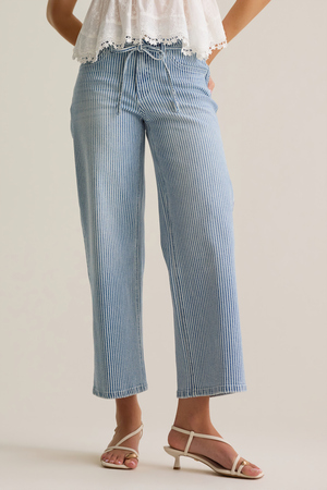 Peyton Stripe Denim Pant - Altar'd State - 