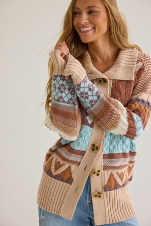 Kadence Fair Isle Cardigan - Altar'd State - 