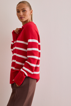Row Collared Pullover - Altar'd State - 