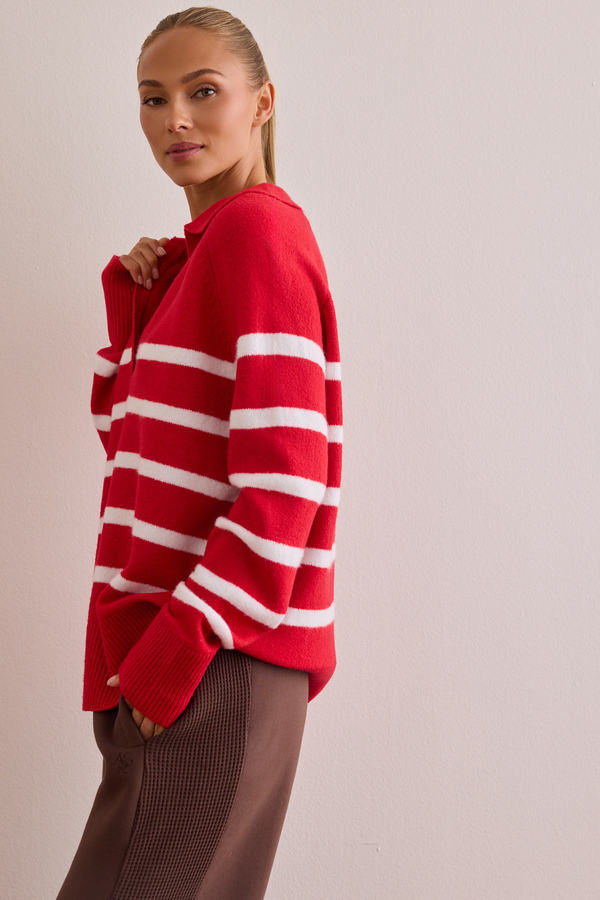 Row Collared Pullover Detail 3 - Altar'd State