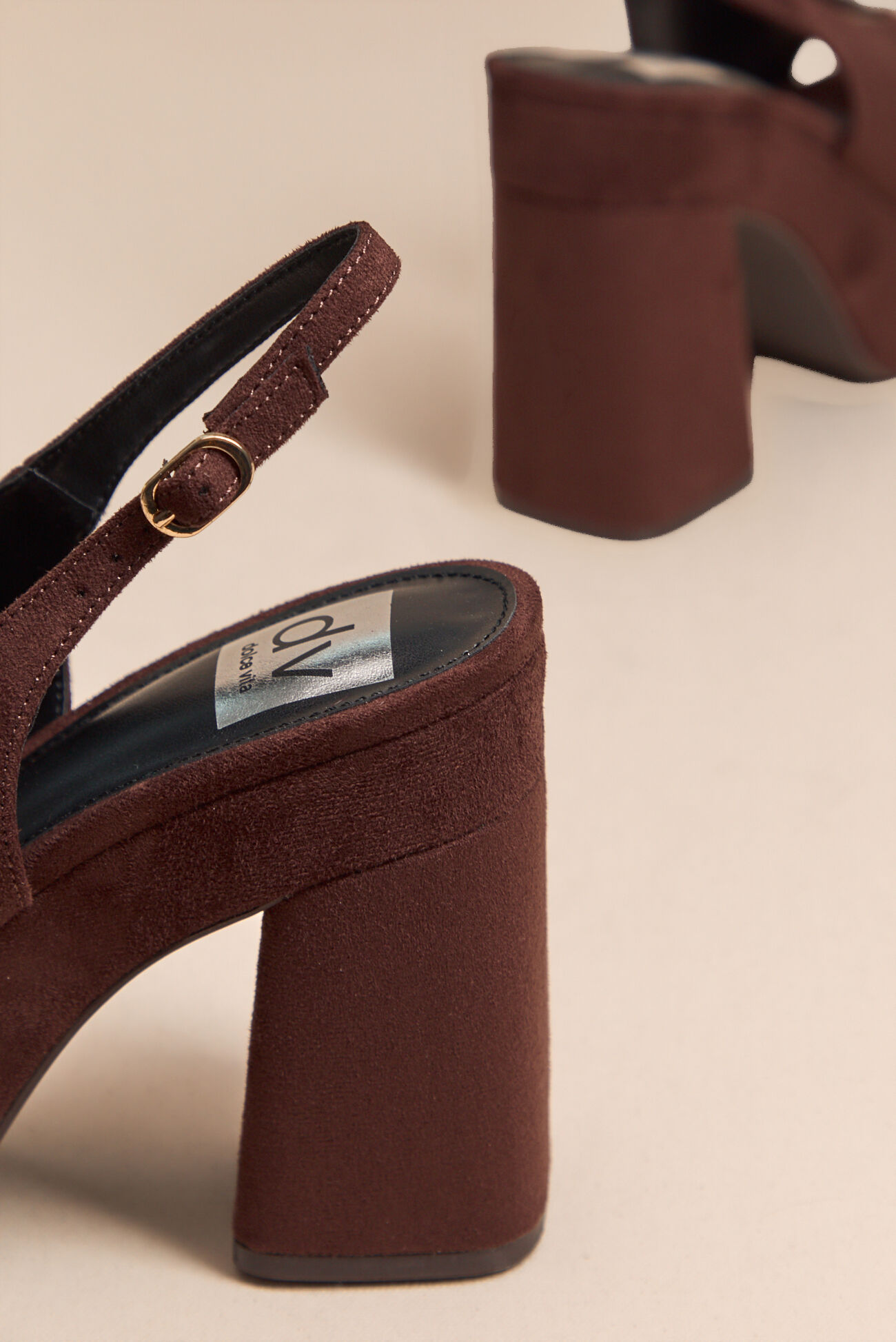 Wildan Suede Open Toe Heels