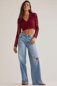 Arissa Floral Embroidered Top Detail 6 - Altar'd State