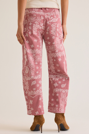 Kerstin High Rise Bandana Barrel Pants - Altar'd State